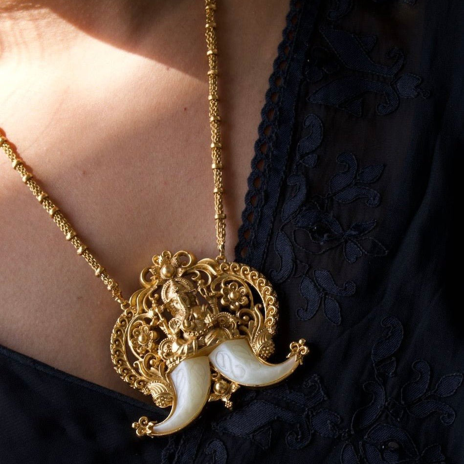Divine Harmony Ganesha Pendant Necklace - MR Jewels